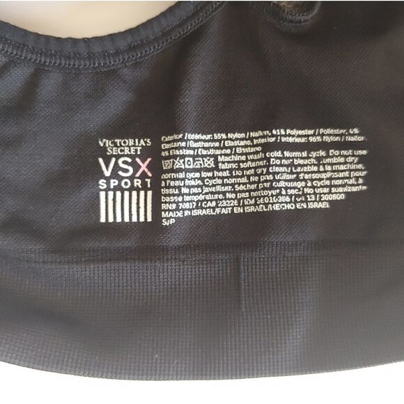 VSX Sport Victoria's Secret Sports Bra Grey and Black Size S - Picture 3 of 4